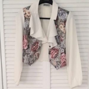 Cottagecore Vintage Cropped Floral Bon Voyage Flowey Embroidered Tapestry Print